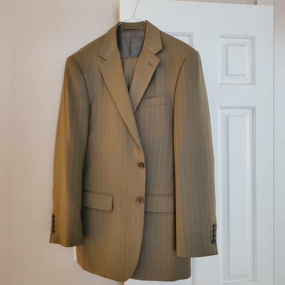 Mens Tan Dress Suit 38R